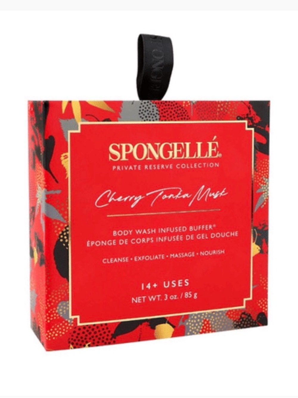 Spongellé Cherry Tonka Musk Infused Body Wash Buffer - Red